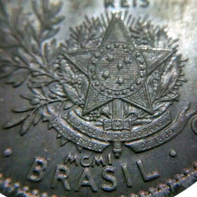 moeda de 400 réis mcmi 1901
