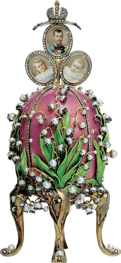 Ovo Fabergé 'Lírios do vale' de 1898