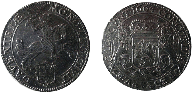 Moeda Ducato da Holanda de 1664 (Acervo do Museu de Valores do Banco Central do Brasil)