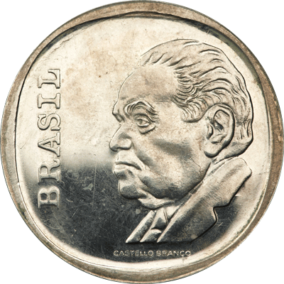 10 Cruzeiros de prata de 1975 comemorativa aos 10 anos do Banco Central do Brasil