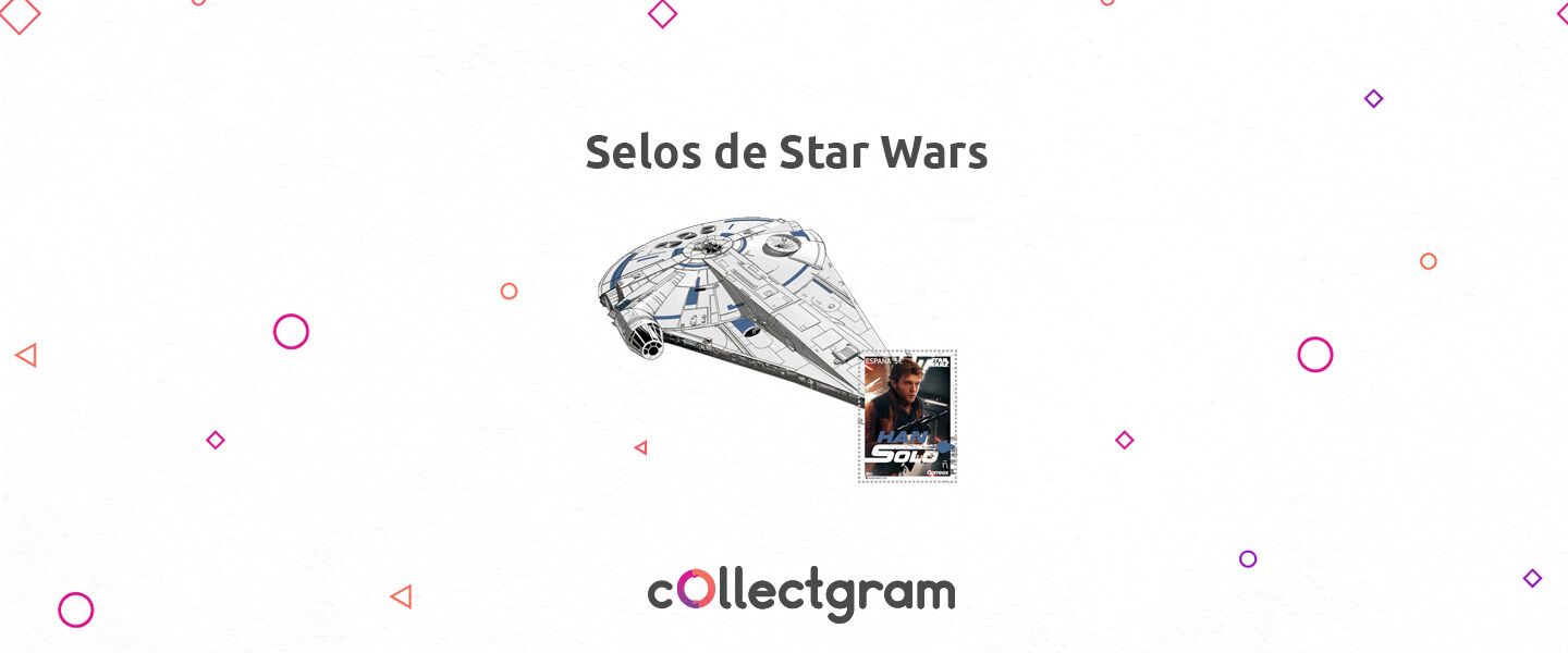 Personagens da saga Star Wars estampadas em selos