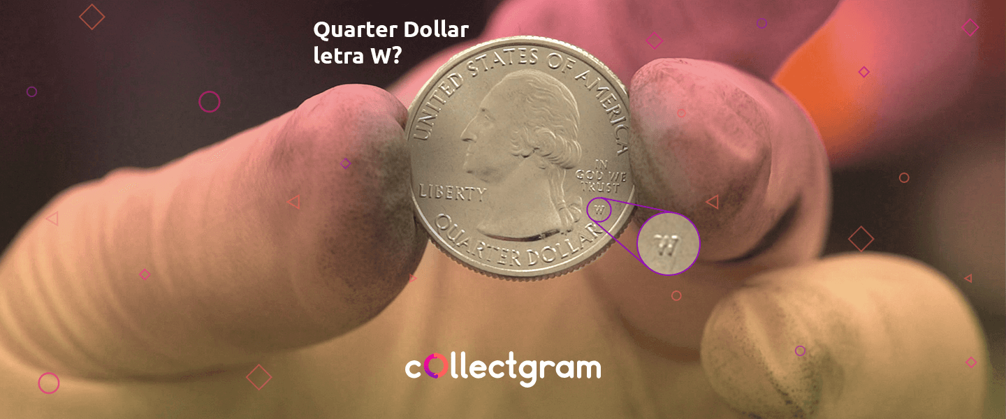 Moeda americana de quarter dollar com letra W?