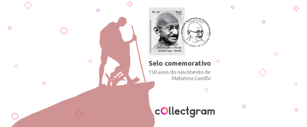 Selo de 150 anos do nascimento de Mahatma Gandhi